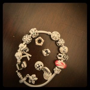 Pandora braclet 15 beads.